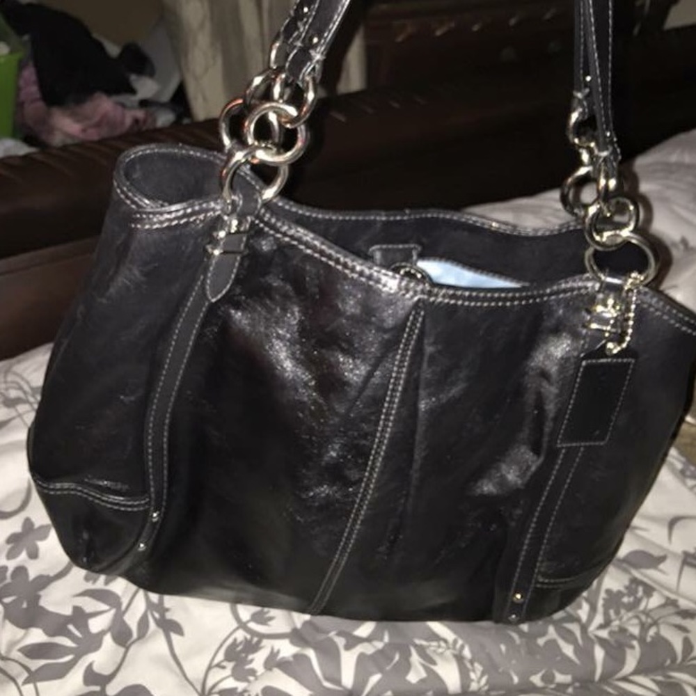 Coach Alexandra Black Leather